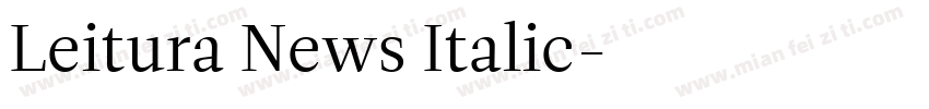 Leitura News Italic字体转换